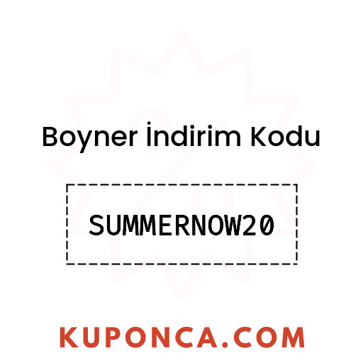 Boyner İndirim Kodu - SUMMERNOW20