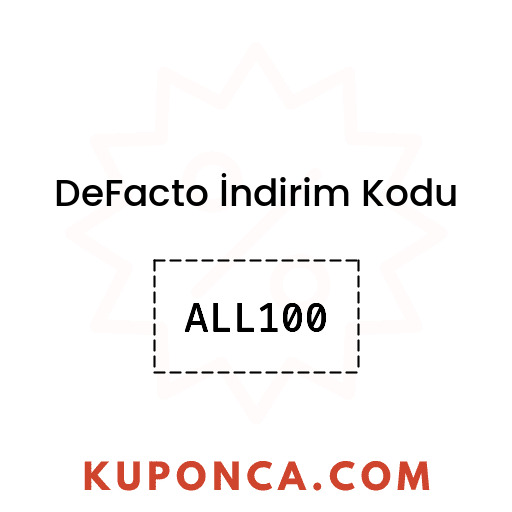 DeFacto İndirim Kodu - ALL100