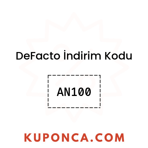 DeFacto İndirim Kodu - AN100