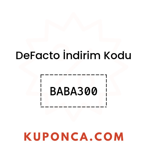 DeFacto İndirim Kodu - BABA300