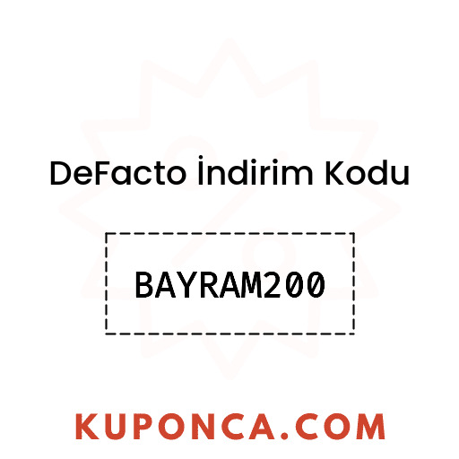 DeFacto İndirim Kodu - BAYRAM200