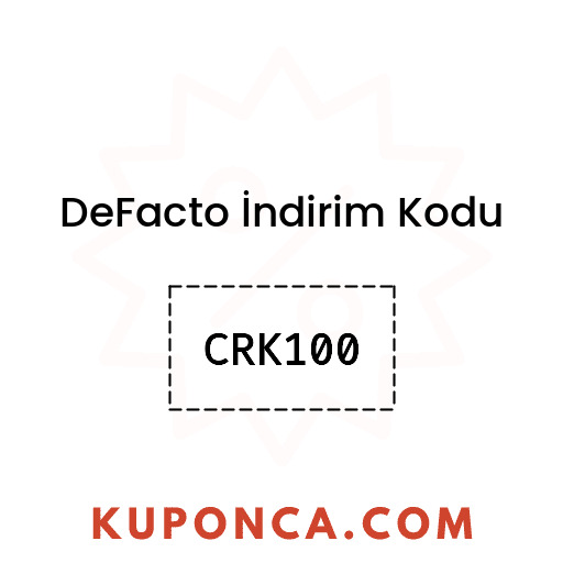 DeFacto İndirim Kodu - CRK100