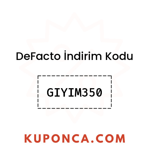 DeFacto İndirim Kodu - GIYIM350