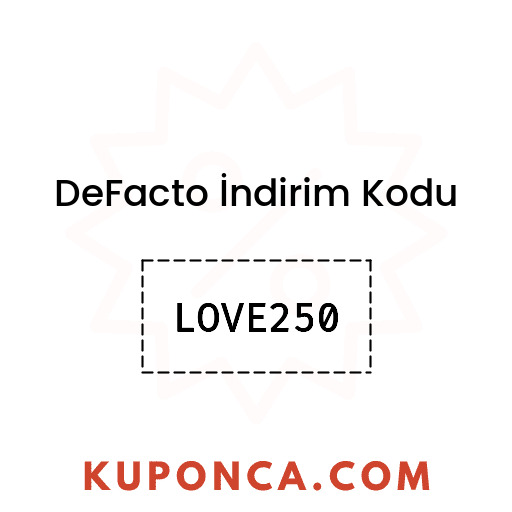 DeFacto İndirim Kodu - LOVE250