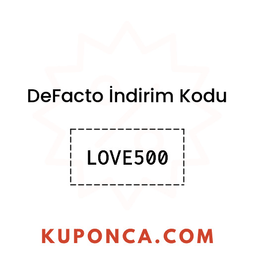 DeFacto İndirim Kodu - LOVE500