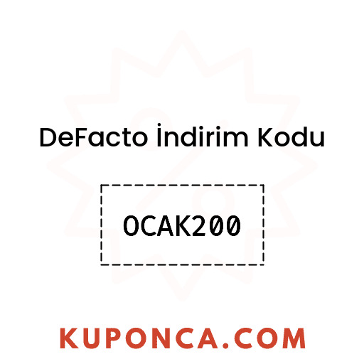 DeFacto İndirim Kodu - OCAK200