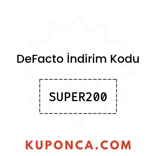 DeFacto İndirim Kodu - SUPER200