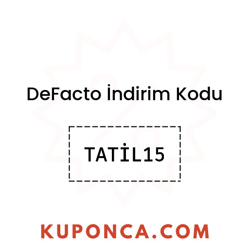 DeFacto İndirim Kodu - TATİL15