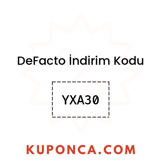 DeFacto İndirim Kodu - YXA30