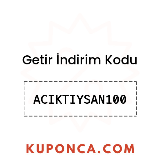 Getir İndirim Kodu - ACIKTIYSAN100