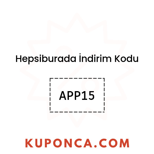 Hepsiburada İndirim Kodu - APP15