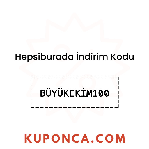 Hepsiburada İndirim Kodu - BÜYÜKEKİM100