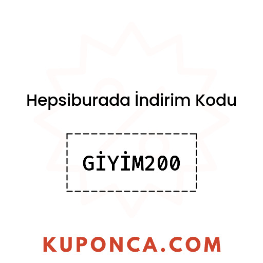 Hepsiburada İndirim Kodu - GİYİM200