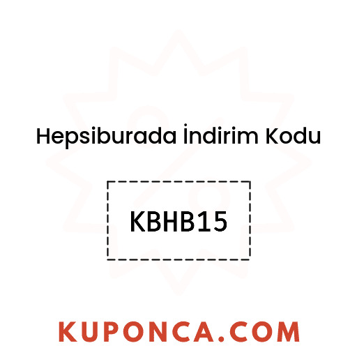 Hepsiburada İndirim Kodu - KBHB15