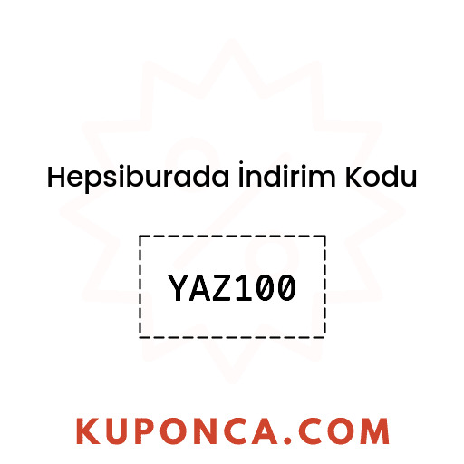 Hepsiburada İndirim Kodu - YAZ100