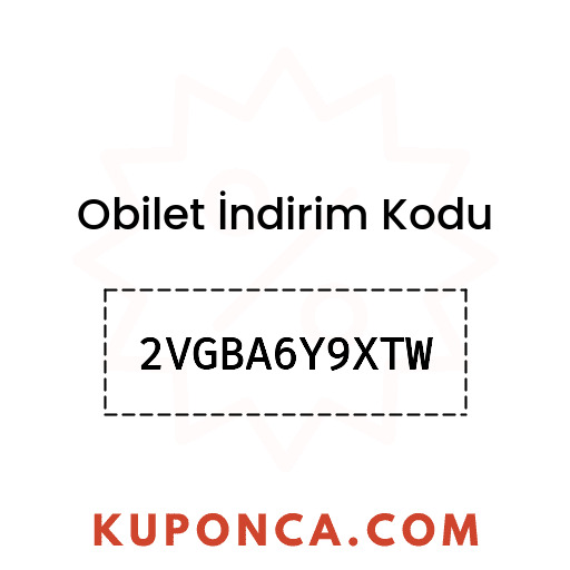 Obilet İndirim Kodu - 2VGBA6Y9XTW