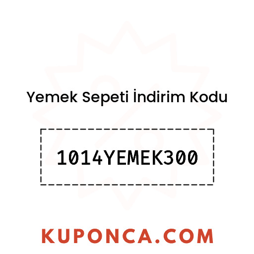 Yemek Sepeti İndirim Kodu - 1014YEMEK300