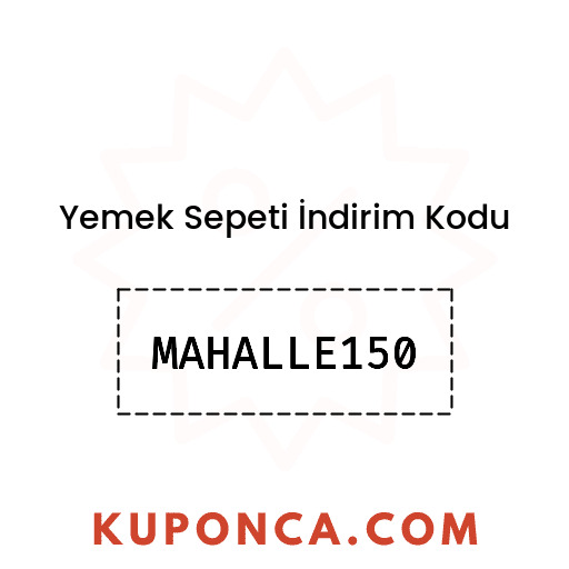 Yemek Sepeti İndirim Kodu - MAHALLE150